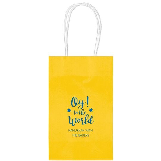 Oy To The World Medium Twisted Handled Bags